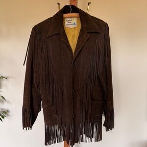 Pioneer Wear Brown Leather Fringe Jacket
